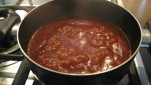 bollire salsa barbecue